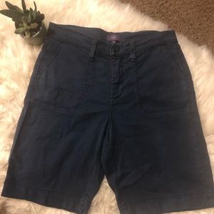 NYDJ navy Bermuda shorts